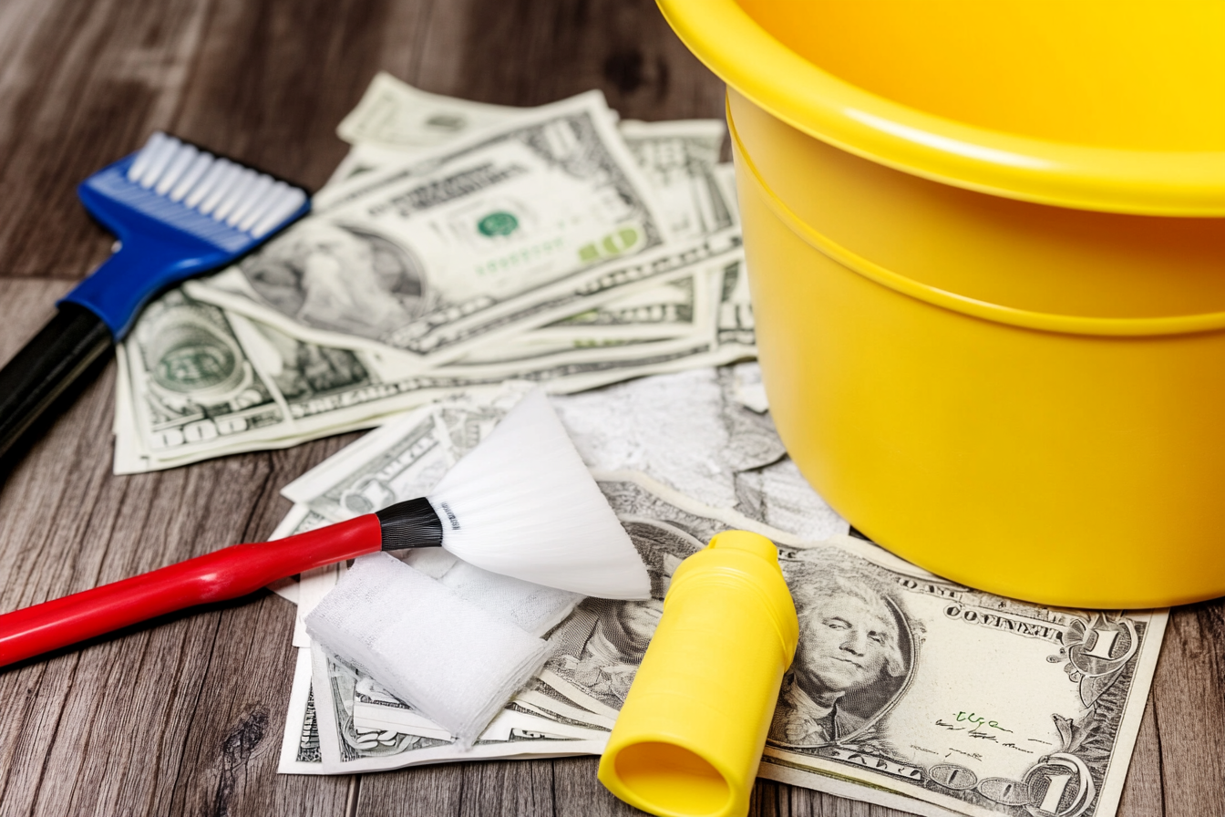 Illustration representing typical revenue for cleaning businesses